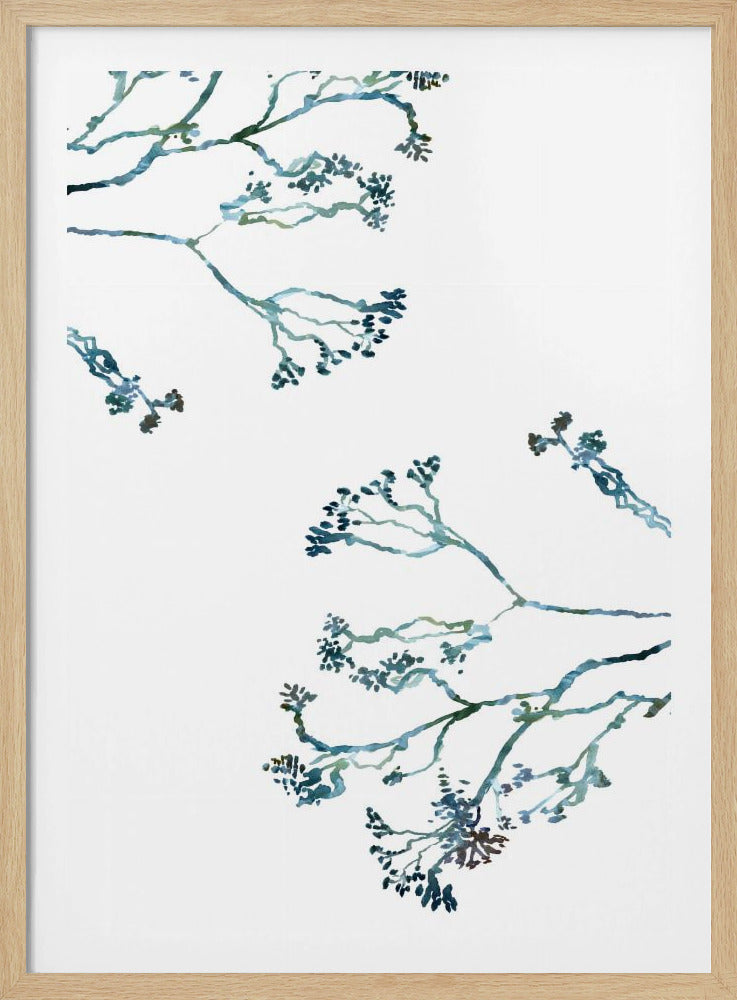 Delicate Blue Flowers 1 | Poster