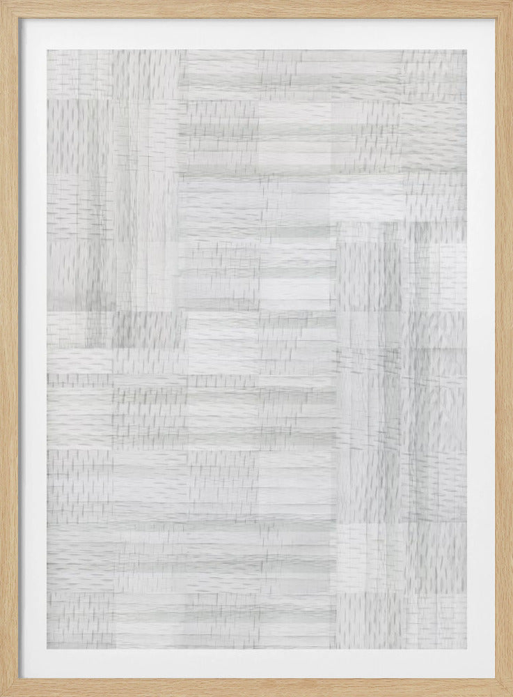 White Woven Blocks 1 | Poster