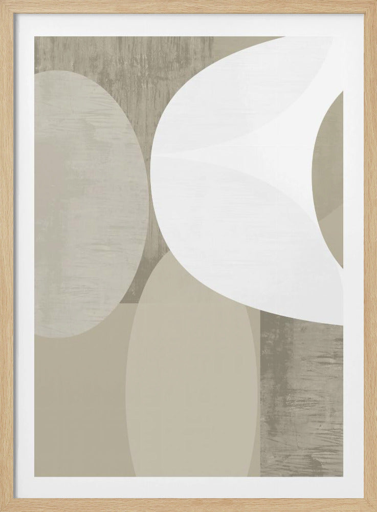 Black White Neutral Shapes 1 | Poster