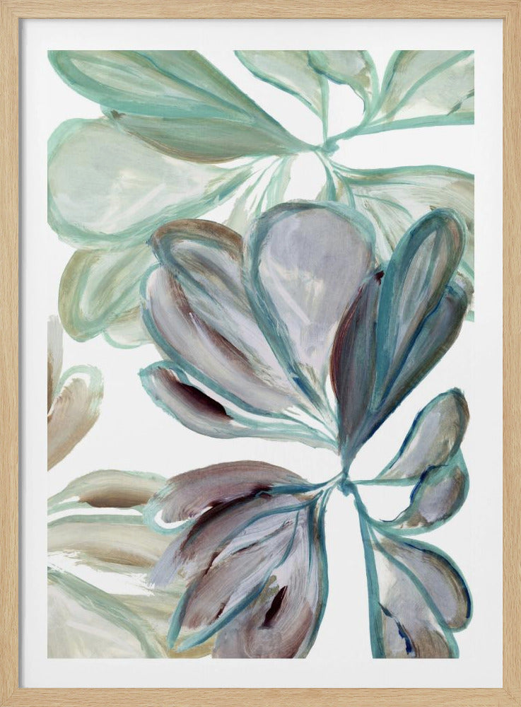 Aqua Floral 1 | Poster