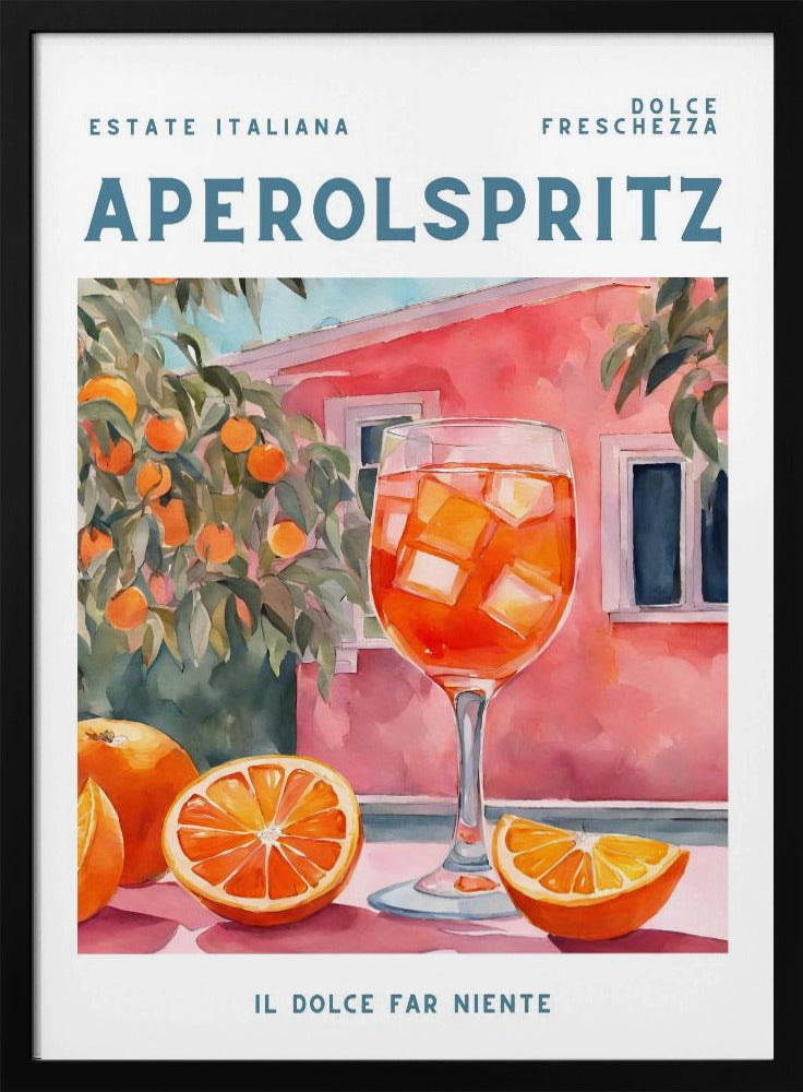 Aperol Spritz, Aquarell, Fresh | Poster