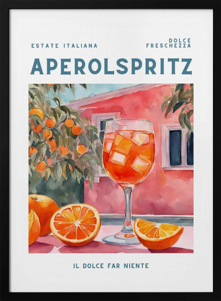 Aperol Spritz, Aquarell, Fresh | Poster