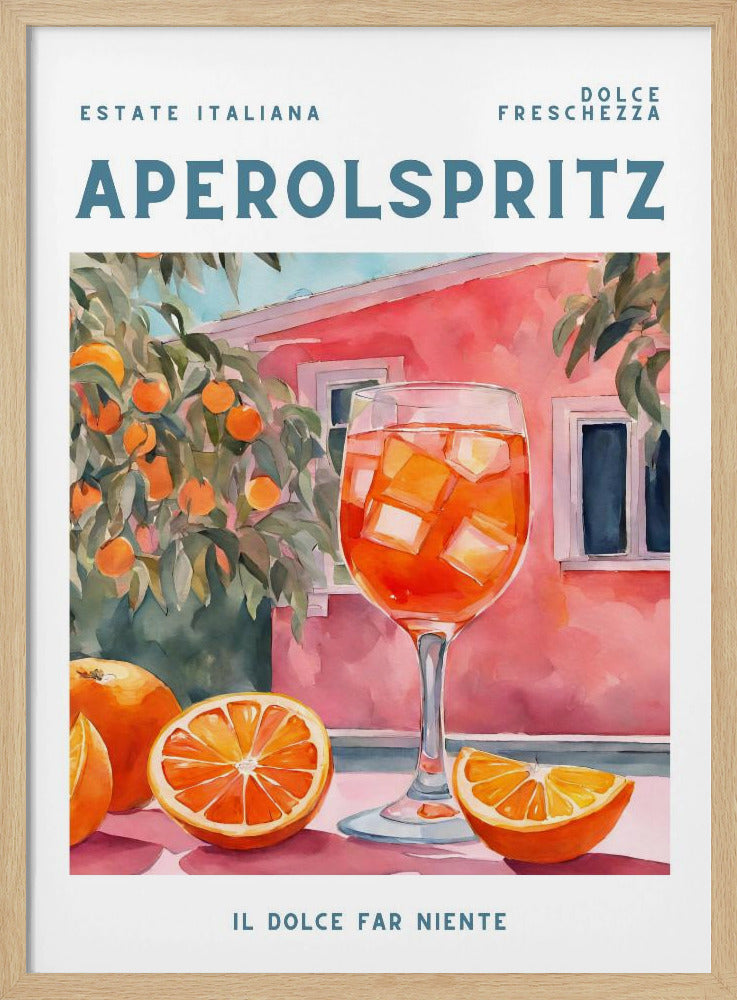 Aperol Spritz, Aquarell, Fresh | Poster