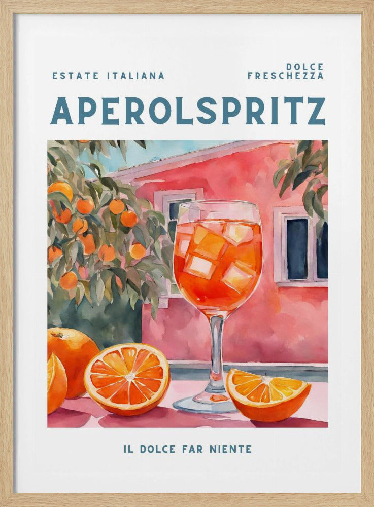 Aperol Spritz, Aquarell, Fresh | Poster