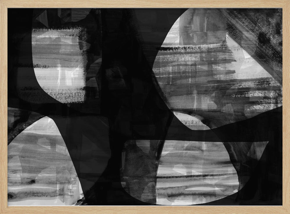 Abstract Black Night Shapes 4 | Poster