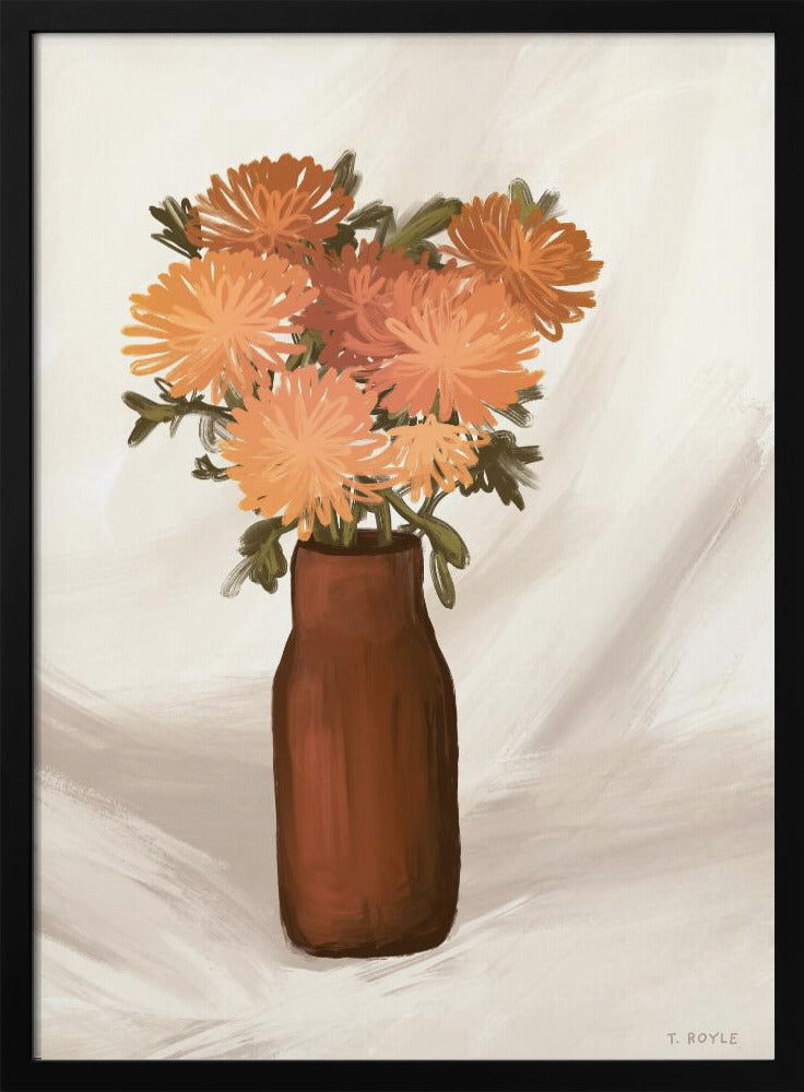 Vase of Flowers in Peach | Poster