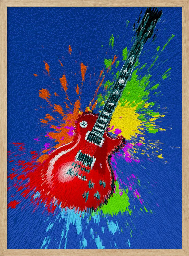 Electric guitar pop art explosion | Poster