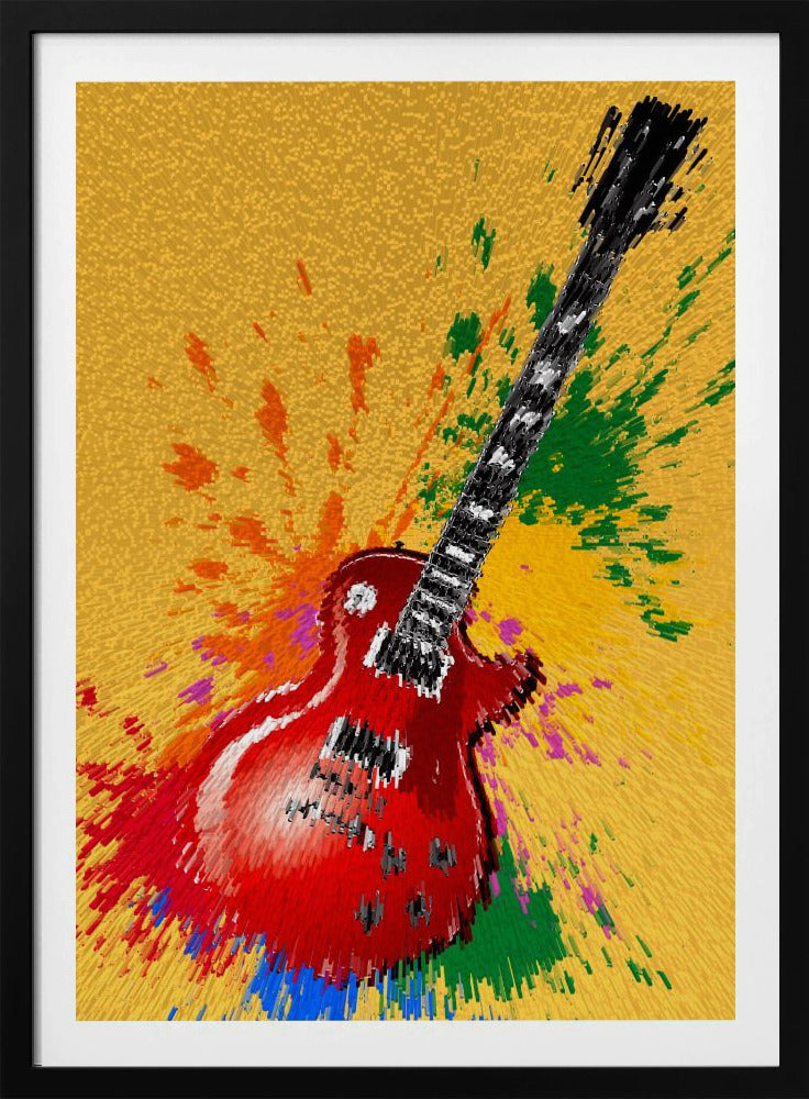 Electric Guitar Pop Art Exploding | Poster