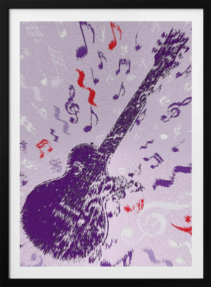 Electric Guitar Pop Art Exploding | Poster