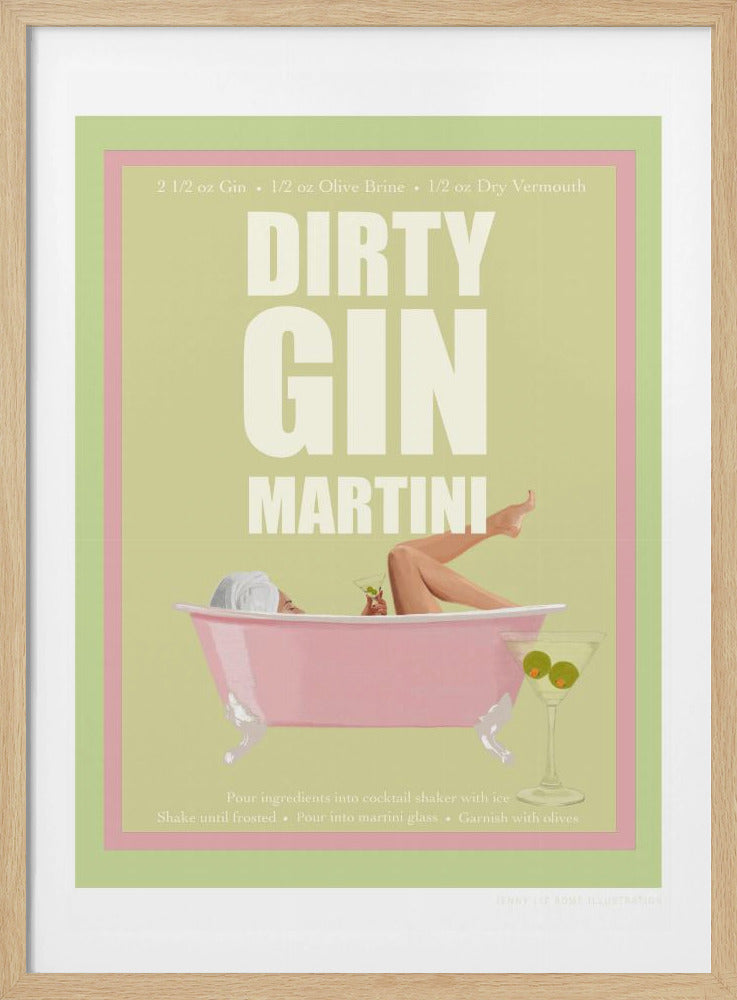 Jlr Cocktails- Dirty Gin Martini | Poster