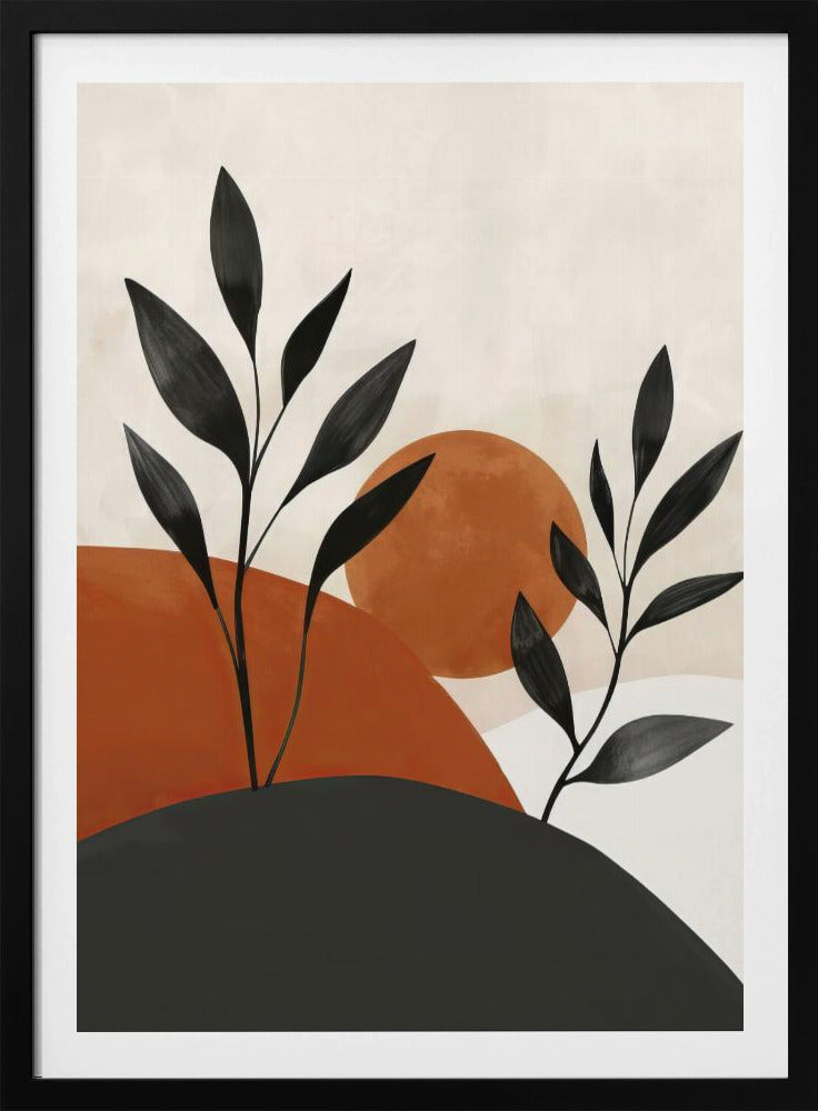 Painted Shapes and Plants 32 | Poster