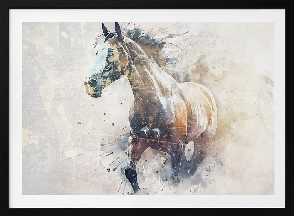 Horse Animal Vintage Art Illustration Wallart 09 | Poster