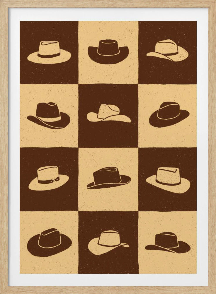 Cowboy Checkerboard | Poster