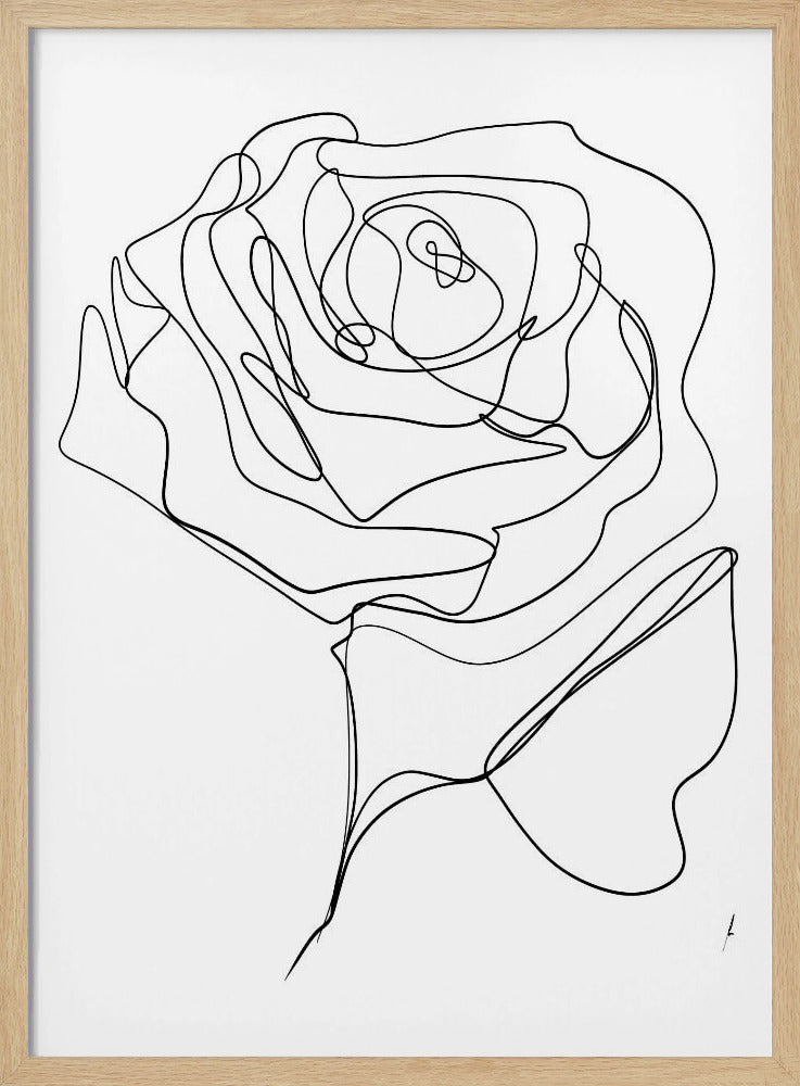 ROSE ONE-LINE DRAWING | Poster