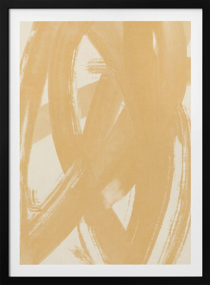 Dynamic Beige Brushstrokes | Poster