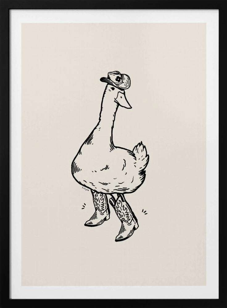 Duck wearing Western Boots | Poster