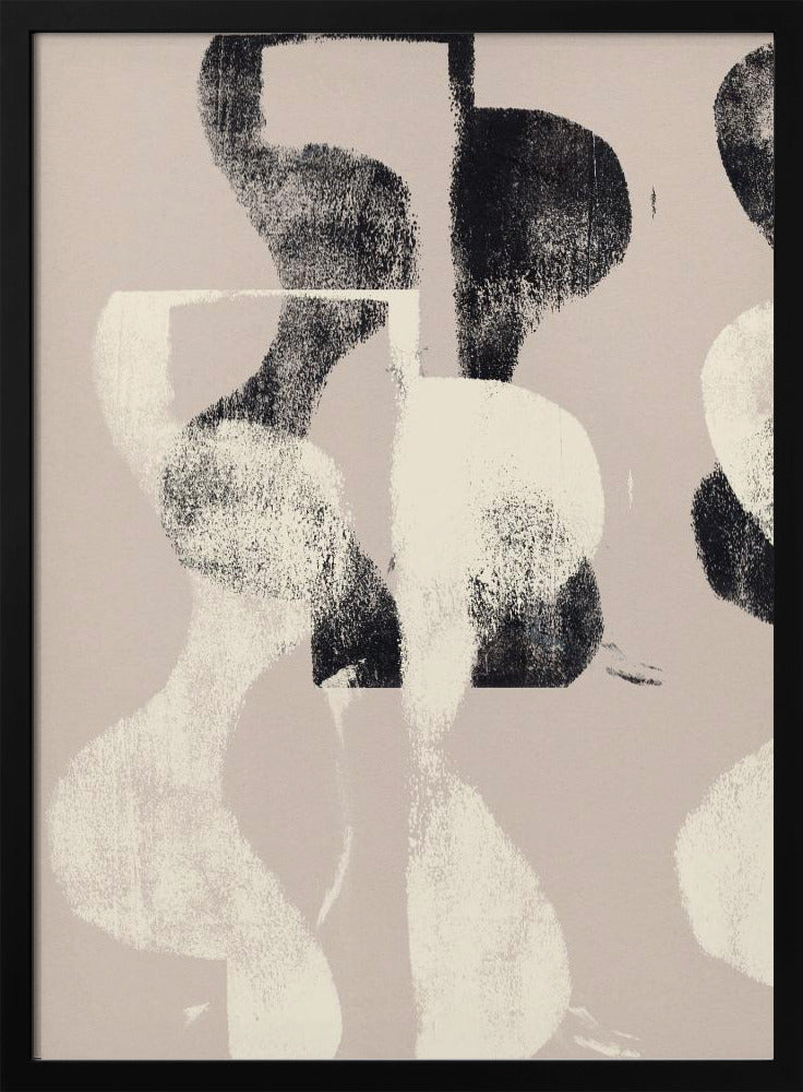 Tango – Organic Shapes in Black and Beige | Poster