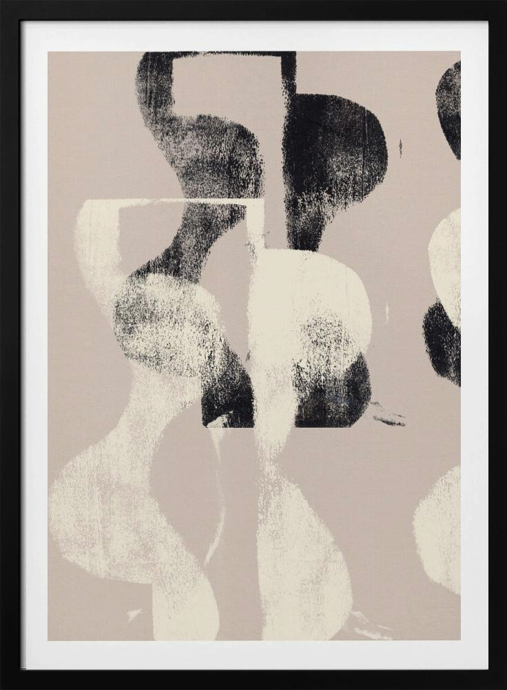 Tango – Organic Shapes in Black and Beige | Poster