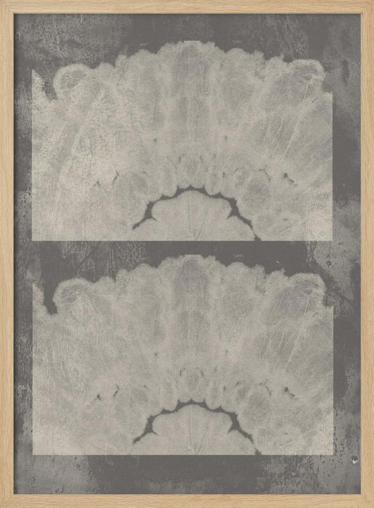 Batik Traces – Neutral Abstract in Taupe and White | Poster