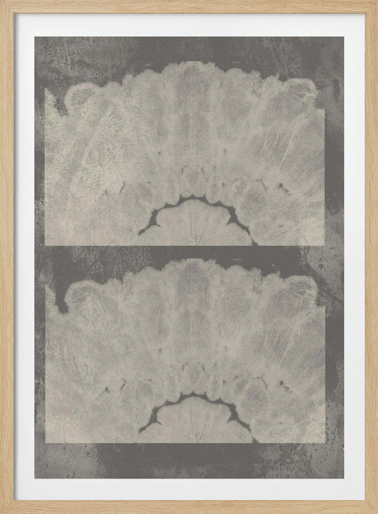 Batik Traces – Neutral Abstract in Taupe and White | Poster