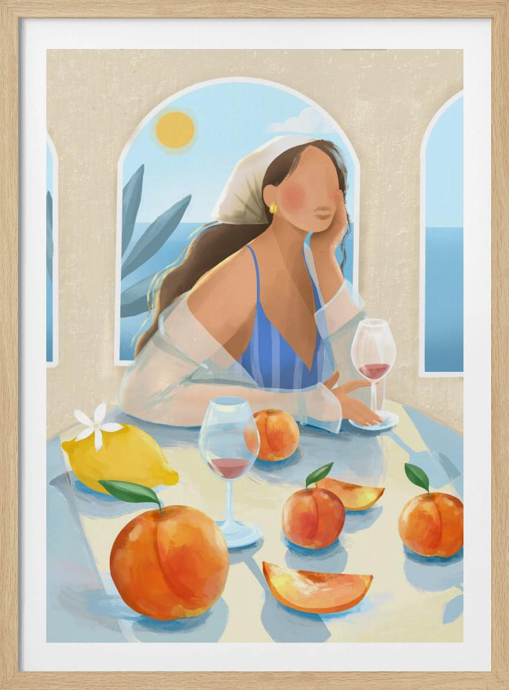 Girl with peaches | Poster
