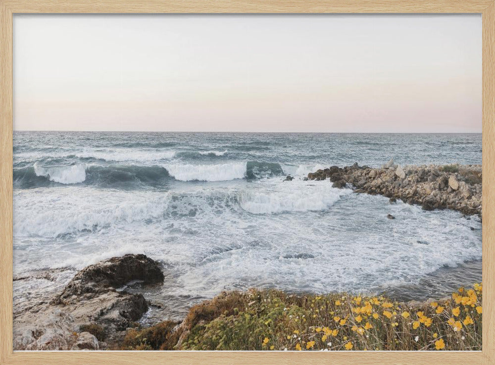 Seascape and poppies | Poster