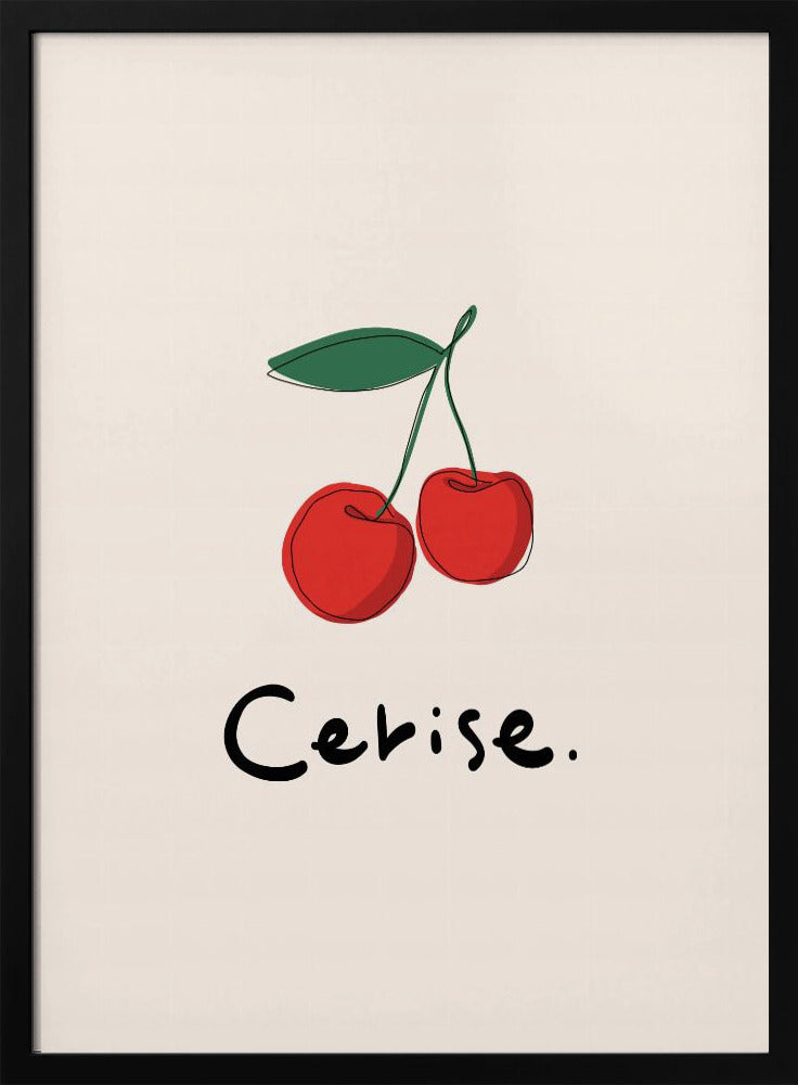 Modern French Fruits Collection "Cherry / Cerise" | Poster