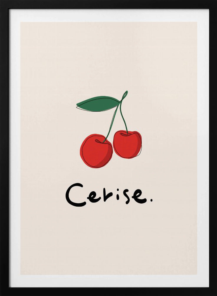 Modern French Fruits Collection "Cherry / Cerise" | Poster