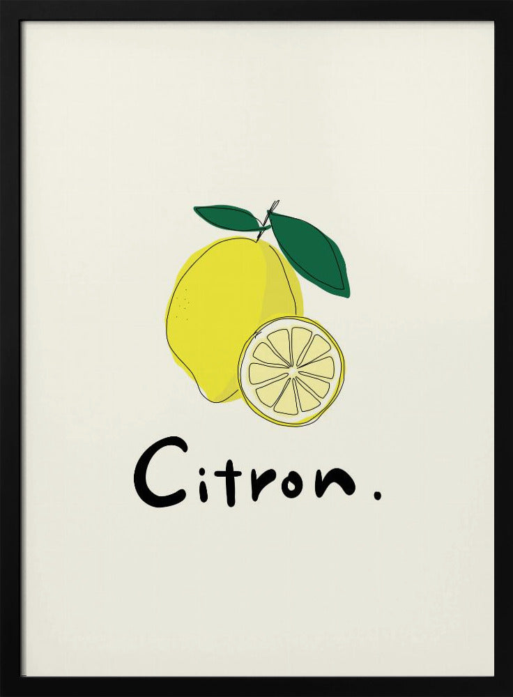 Modern French Fruits Collection "Lemon / Citron" | Poster