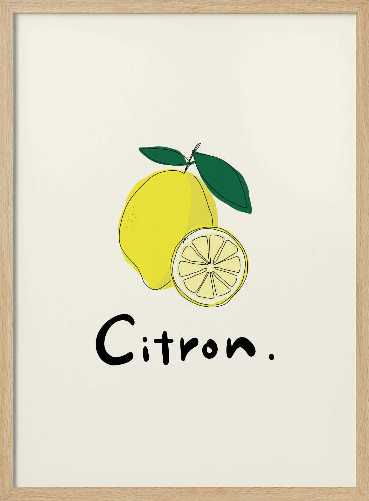 Modern French Fruits Collection "Lemon / Citron" | Poster