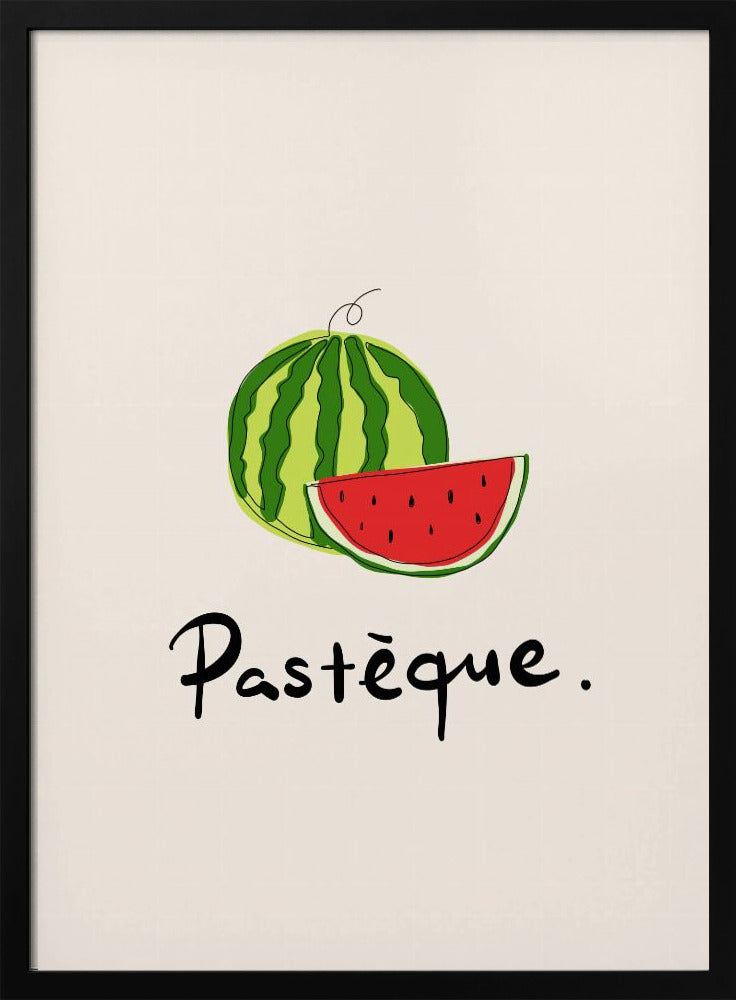 Modern French Fruits Collection "Watermelon / Pastèque" | Poster