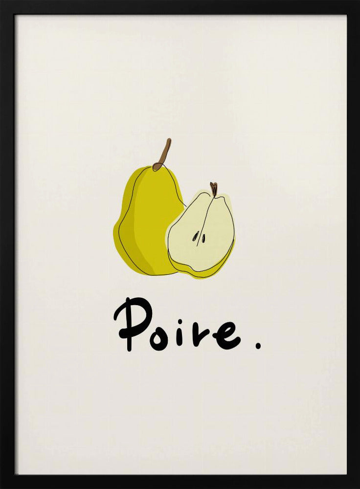 Modern French Fruits Collection "Pear / Poire" | Poster