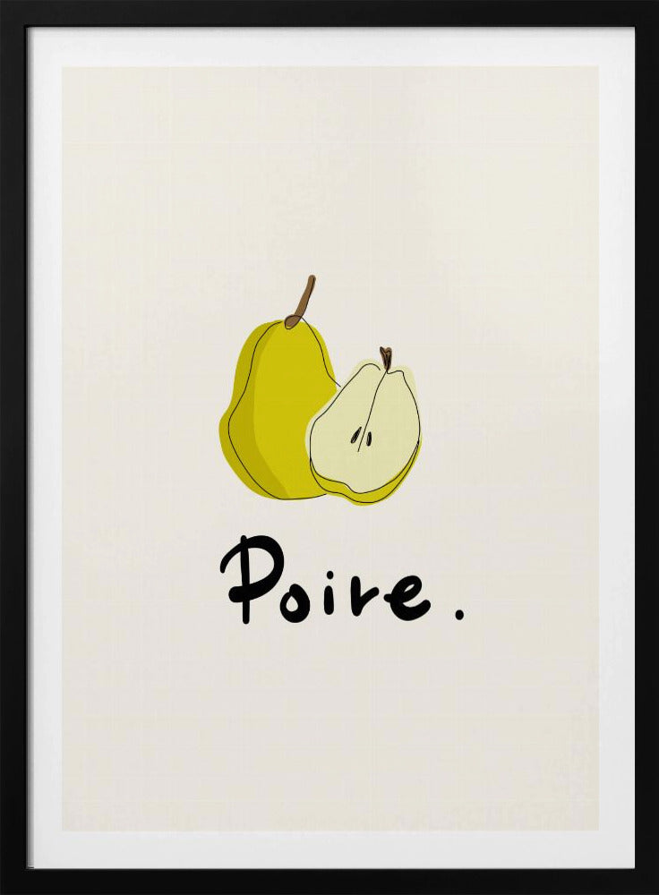 Modern French Fruits Collection "Pear / Poire" | Poster