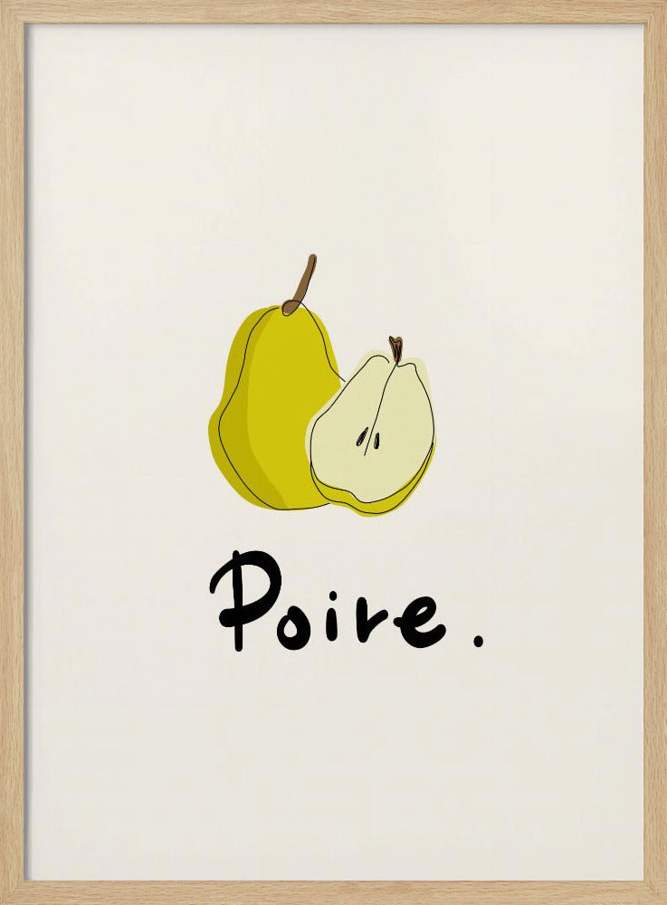 Modern French Fruits Collection "Pear / Poire" | Poster