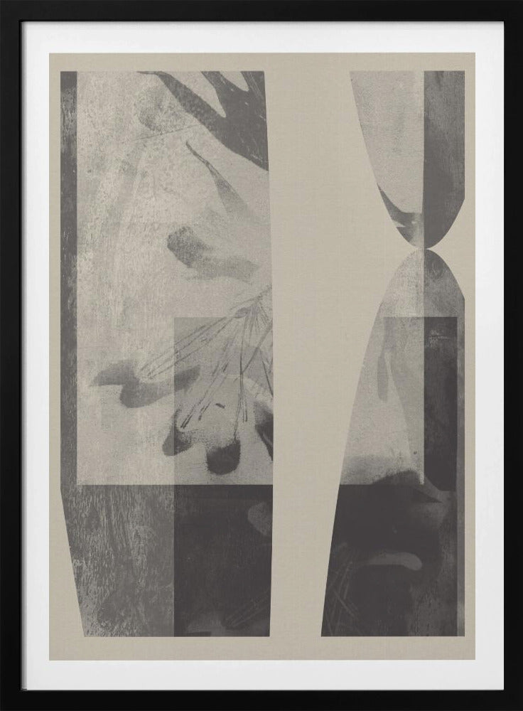 Neutral Organic Shapes in taupe and white | Poster