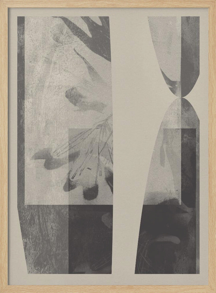 Neutral Organic Shapes in taupe and white | Poster