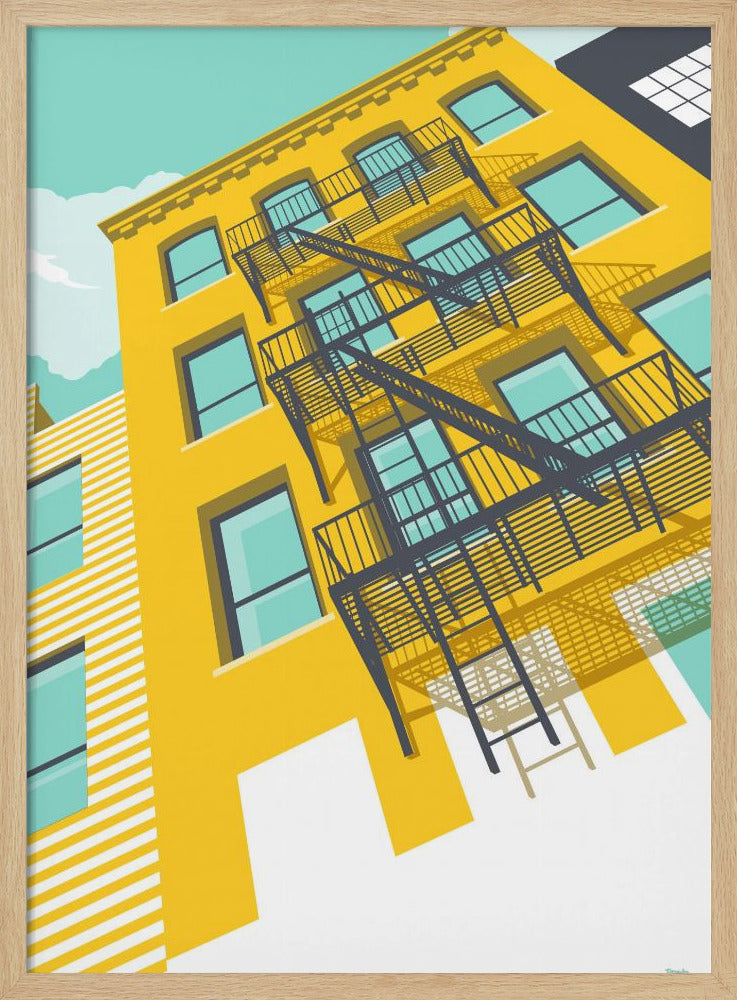 NYC Brooklyn Yellow | Poster