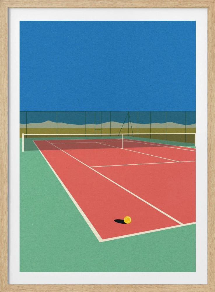 Tennis Court In the Desert | Poster