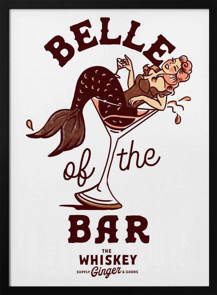 Belle Of The Bar Mermaid Pin Up Art | Poster