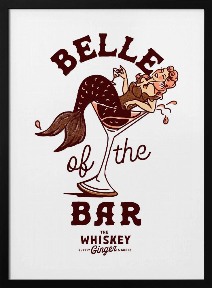 Belle Of The Bar Mermaid Pin Up Art | Poster