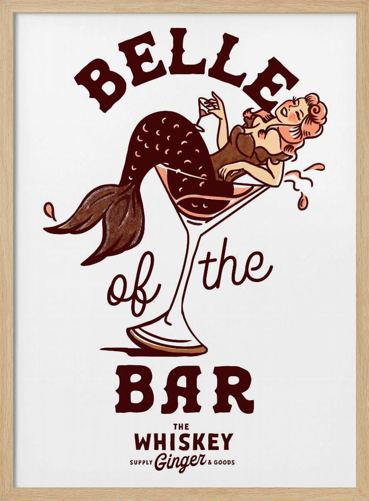 Belle Of The Bar Mermaid Pin Up Art | Poster