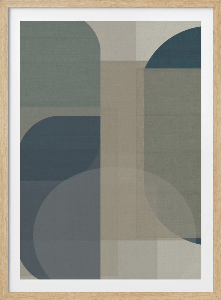 Woven Blue and Neutral Abstract Layers 2 | Poster