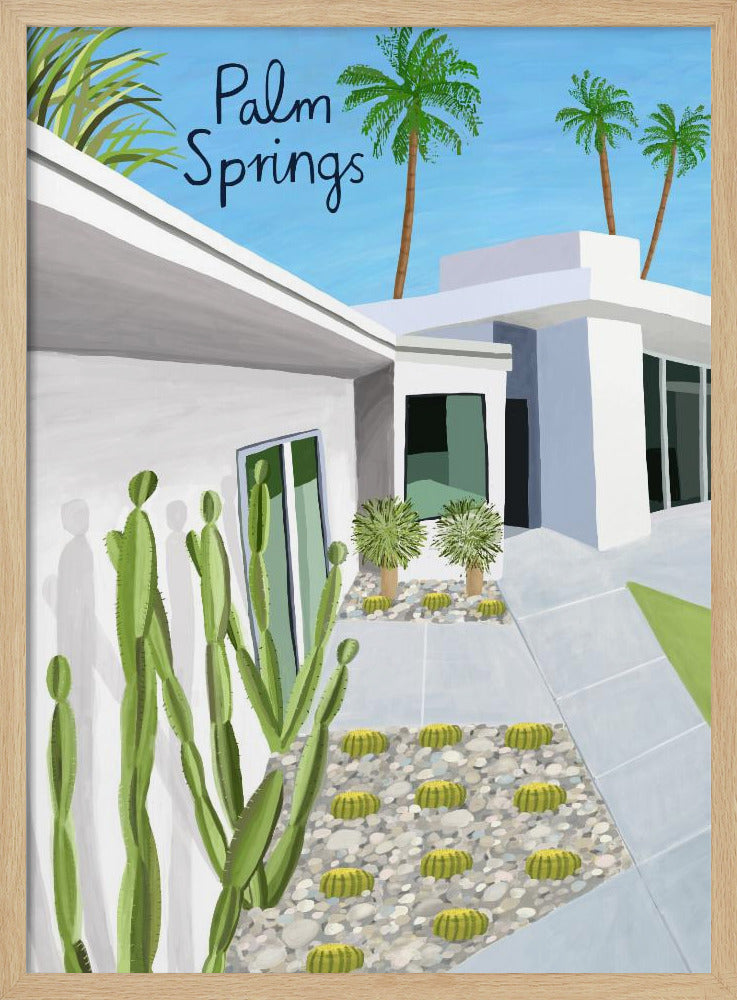 Palm Springs Modern Architecture by Artist Carla Daly | Poster