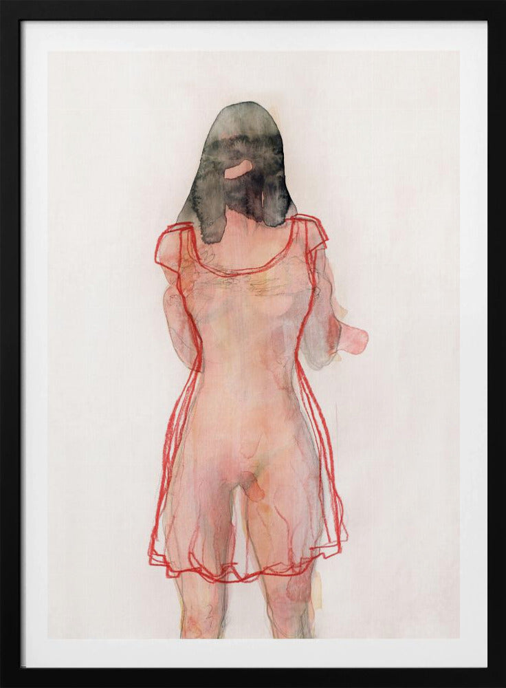 Figure Study (red Dress) | Poster