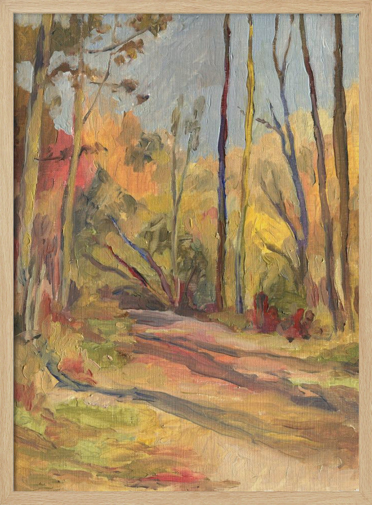 Autumn Walk Oilpainting | Poster