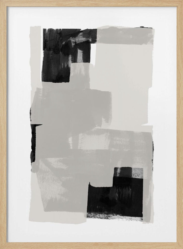 Black and White Abstract Composition No.3 | Poster