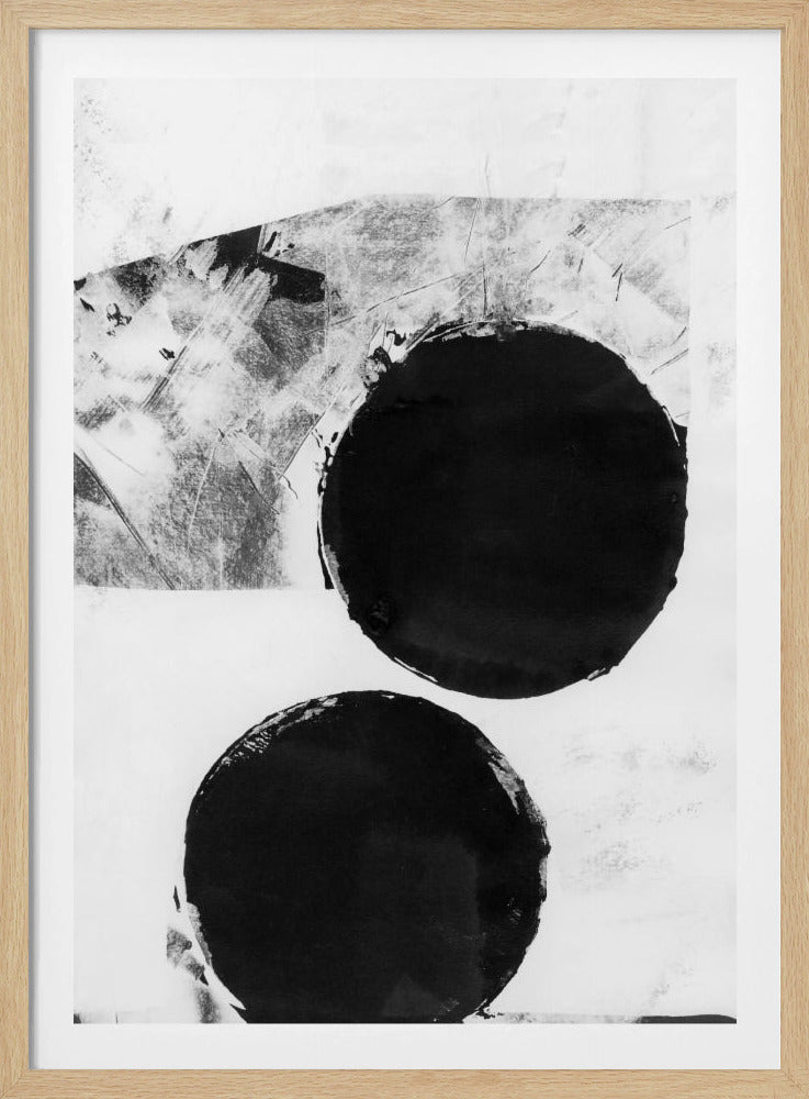 Black and White Abstract Dots 5 | Poster