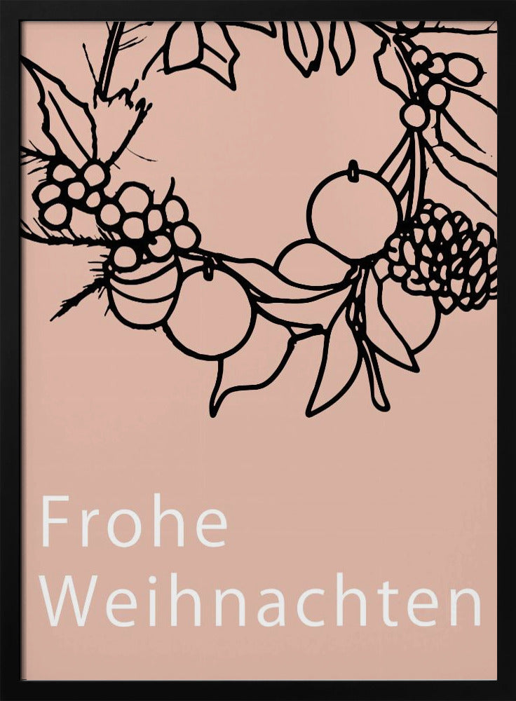 Bows and Baubles: Frohe Weihnachten Christmas | Poster
