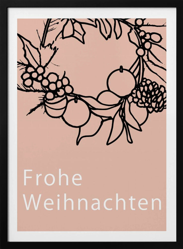 Bows and Baubles: Frohe Weihnachten Christmas | Poster
