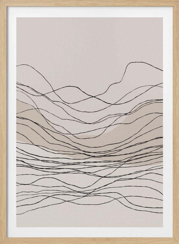 Serene Line Waves | Poster